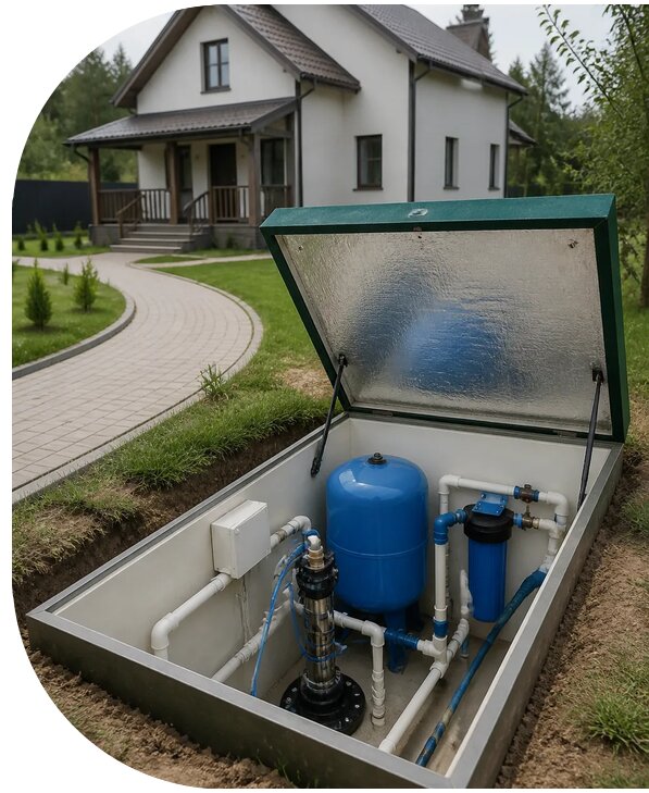 Автономное водоснабжение дома в Заинске от 152535 р. | АПаруса-Знс